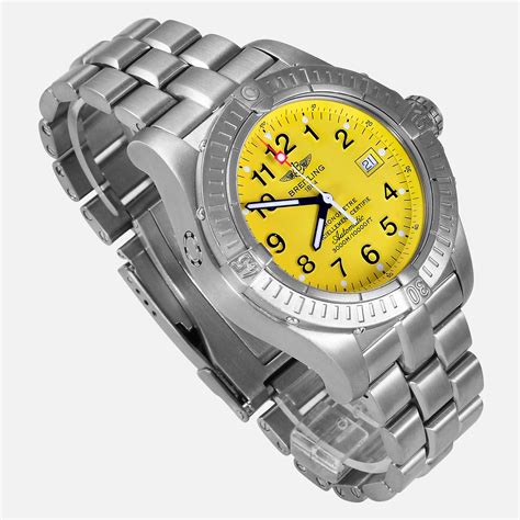 breitling avenger seawolf blue dial|Breitling watches yellow face.